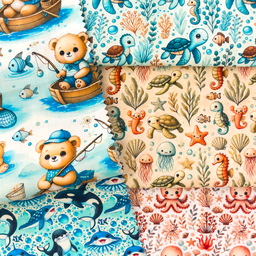 [S2415R] Poplin Digital Printed Deep In The Sea