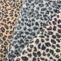 [S2457L] Knitted Bouclé Leopard