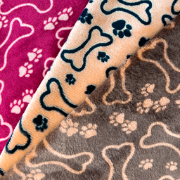 [S2463R] Wellness Fleece Printed Dog Bones