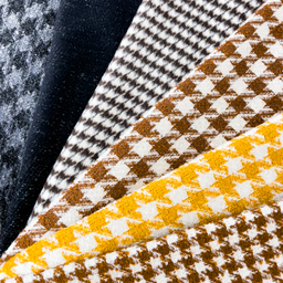 [S2468R] Check Coat Fabric Pied De Poule