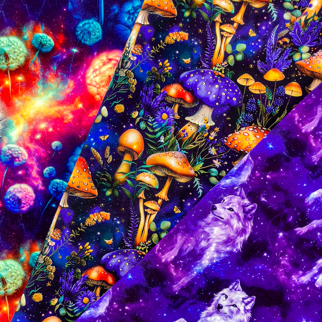 [S2499L] French Terry Digital Printed Phoenix