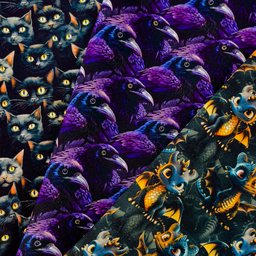 [S2500L] French Terry Digital Printed Eyes On You