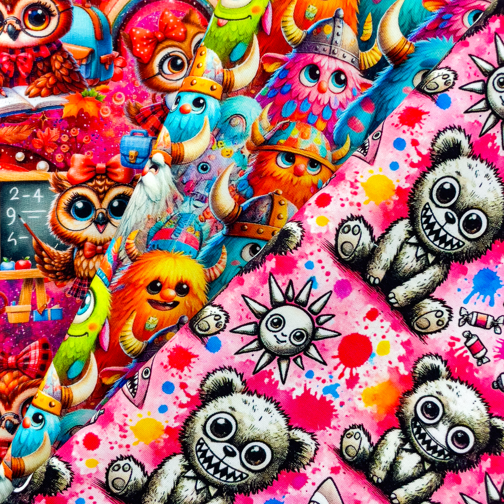 [S2507L] French Terry Digital Printed Big Eyes