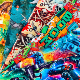 [S2514L] Jogging Digital Printed Game Over