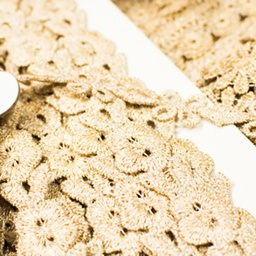 [121R] Nastro Pizzo Di Cotone Con Lurex