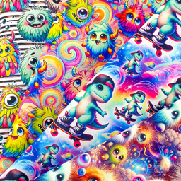 [S2539L] Softshell Digital Printed Goofy Eyes