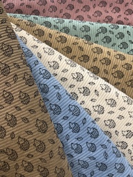 [S2424R] Baby Rib Cord Printed Stretch Little Hedgehog's