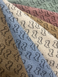 [S2428R] Baby Rib Cord Printed Stretch Little Dino's