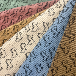 [S2428R] Baby Rib Cord Printed Stretch Little Dino's