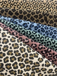 [S2431R] Baby Rib Cord Printed Stretch Leopard