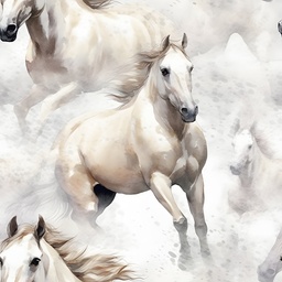[S2389R] Jersey Digital Printed Majestic Horses