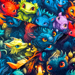 [S2392R] Jogging Digital Printed Dragon Mystery