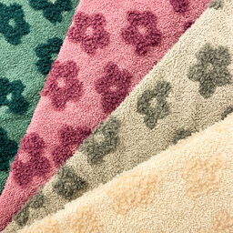 [S2452R] Terry Cloth Knitted Flowers
