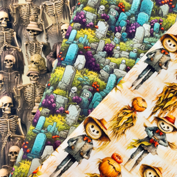 [S2497R] French Terry Digital Printed Scare Me