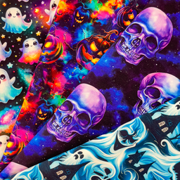 [S2503R] French Terry Digital Printed Spooky