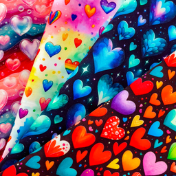 [S2508R] French Terry Digital Printed All You Need Is Love