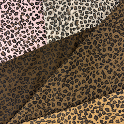[S2526R] Baby Rib Cord Printed Stretch Animal Print