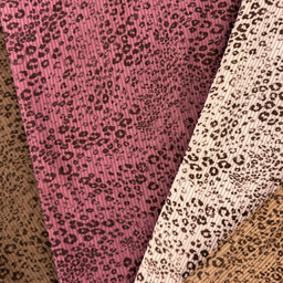 [S2528R] Baby Rib Cord Printed Stretch Small Panther