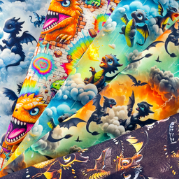 [S2538R] Softshell Digital Printed Dragon Fly