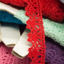 [128R] Nastro Pizzo Di Cotone Colour Line