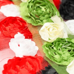 [129R] Flower On Tulle