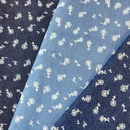 [S2608R] Stretch Jeans Small Retro Flowers