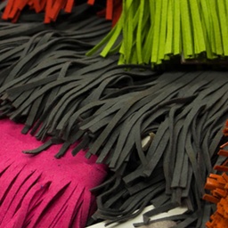 [137R] Fringe Trim Suede 12 cm