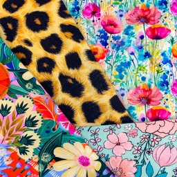 [S2690R] Viscose Linen Digital Printed Bright And Bold