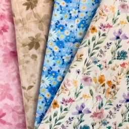 [S2692R] Viscose Linen Digital Printed Shabby Chic