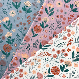 [S2703R] Jersey Printed Big Flowers