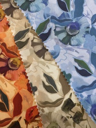 [S2717L] Rayon Poplin Printed Abstract Flowers