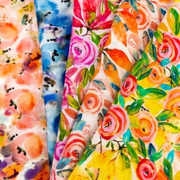 [S2716R] Rayon Poplin Printed Rosie
