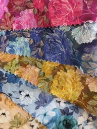 [S2724R] Rayon Poplin Printed Flower Sea