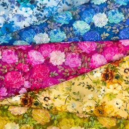 [S2724R] Rayon Poplin Printed Flower Sea