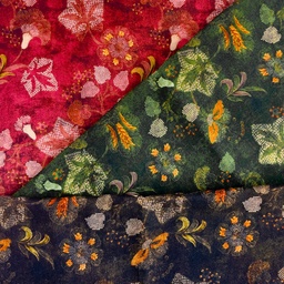 [S2728R] Rayon Poplin Printed Dark Barrock