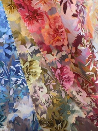 [S2730R] Rayon Poplin Printed Blossoms