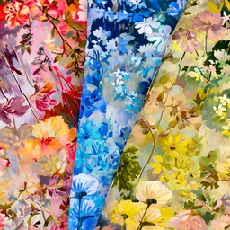 [S2730R] Rayon Poplin Printed Blossoms