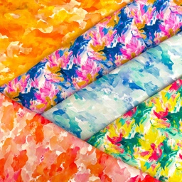 [S2738R] Rayon Poplin Printed Faded Spots