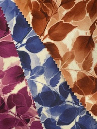 [S2744R] Rayon Poplin Printed Leafs