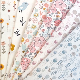[S2753L] Poplin Digital Printed Soft Flowers