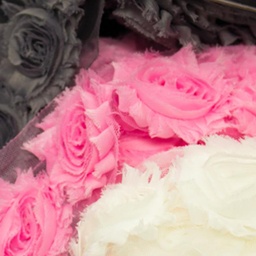 [155R] Big Flower On Tulle