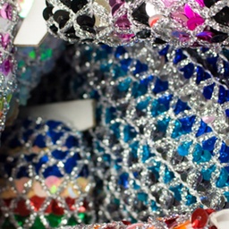 [214R] Multicolore Ruban Paillettes