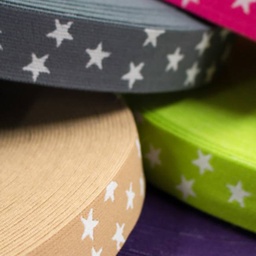 [227R] Elastic With Woven Star 25 mm