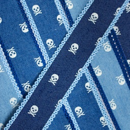 [284R] Cinta De Jeans Calavera
