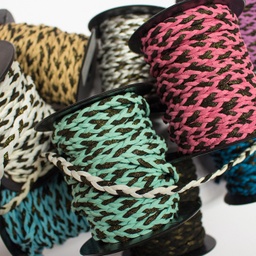 [298R] 2-Coloured Braided Suede Lace