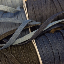 [351R] Cordon Plat Denim 10 mm