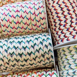 [373R] Cordoncino Spina Die Pesce Cotone Multi