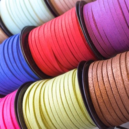 [386R] Suède Band Met Glitter