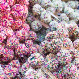[399R] Pom Pom Lace Mega Multi