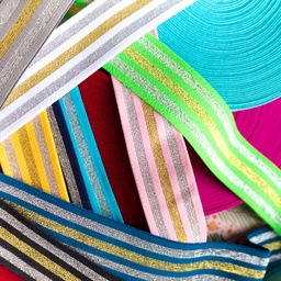 [448R] Polyamide Elastic Stripe Lurex